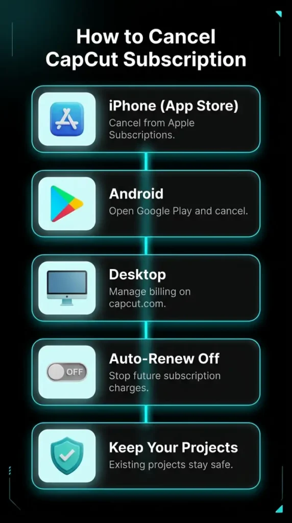 Cancelling your CapCut subscription